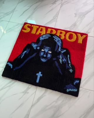 @the_rugged.store turns album art into floor art with this bold Starboy tuft — high contrast, clean lines, and full-on...